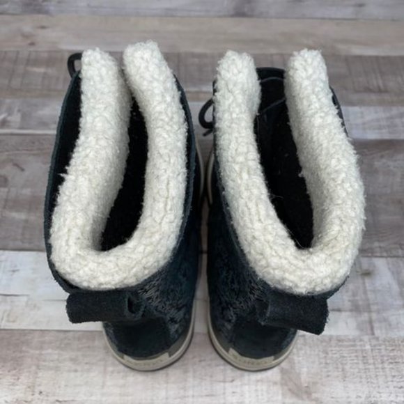 Sorel Waterproof Leather Blue Snowflake Size 8 - Picture 8 of 10